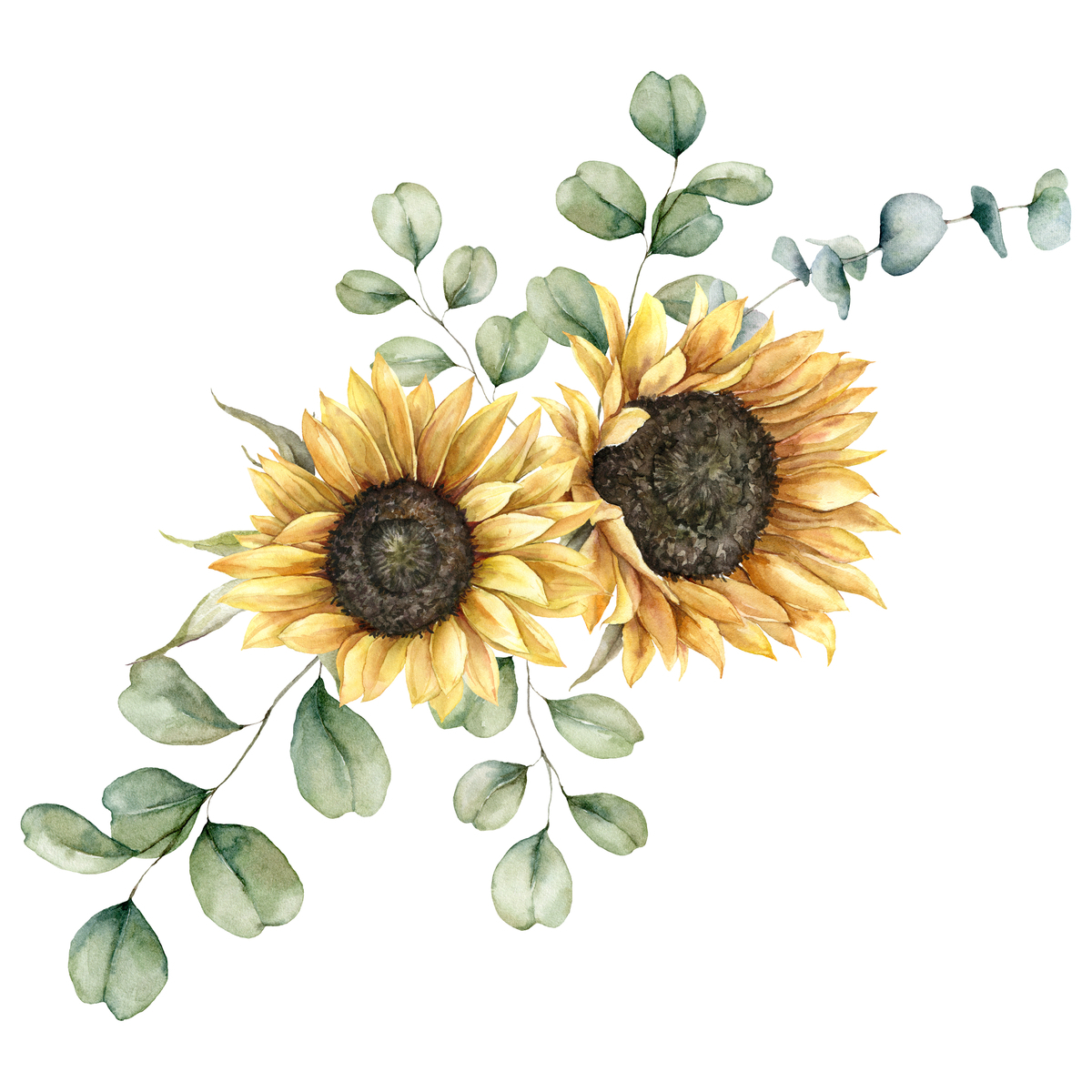 Muursticker - Gele Zonnebloemen