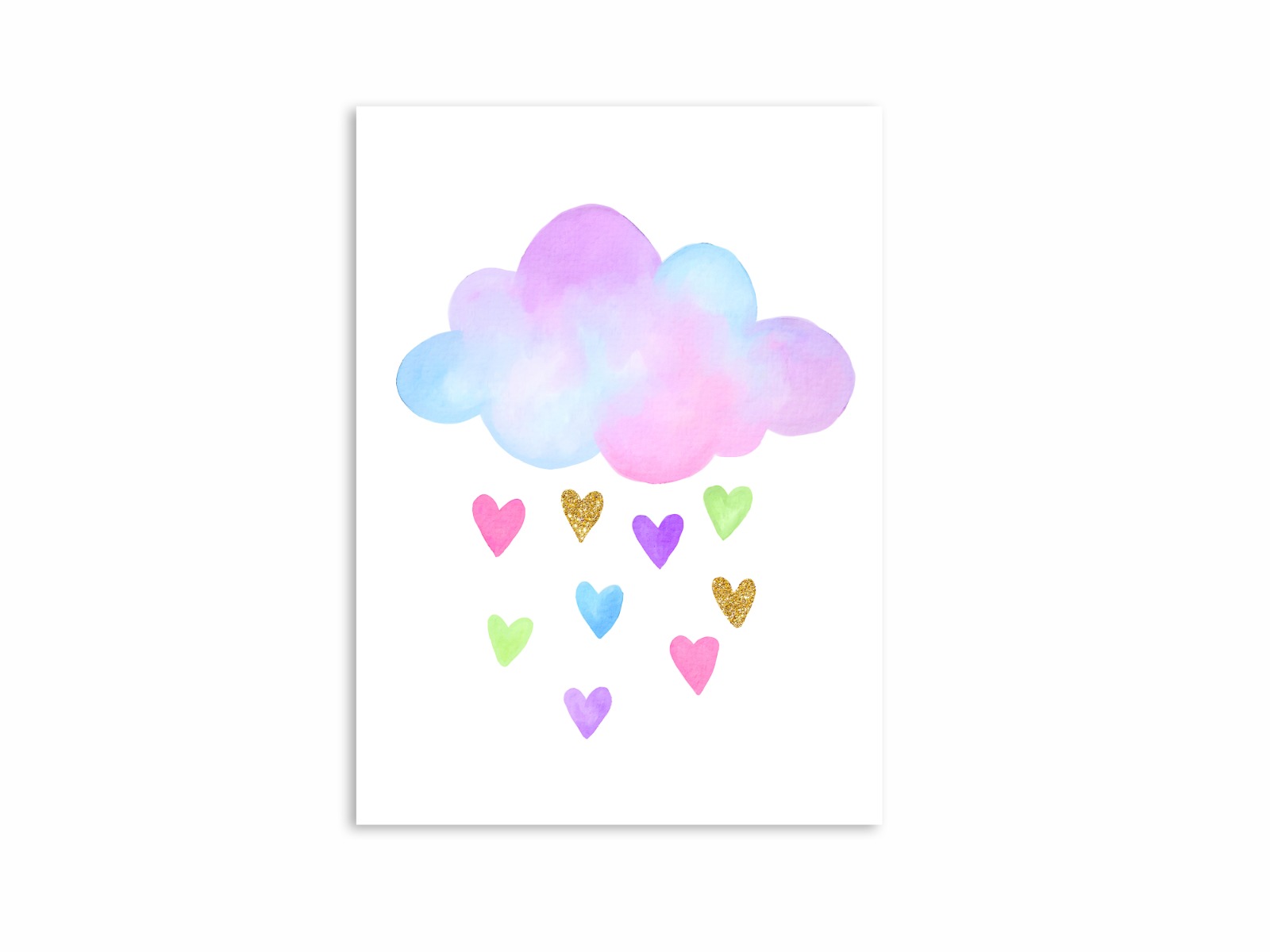 Poster - Harten en wolk