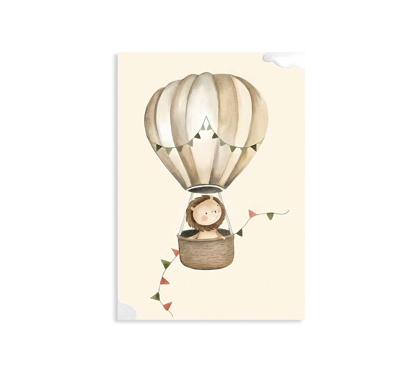 Poster - Luchtballon / Leeuw