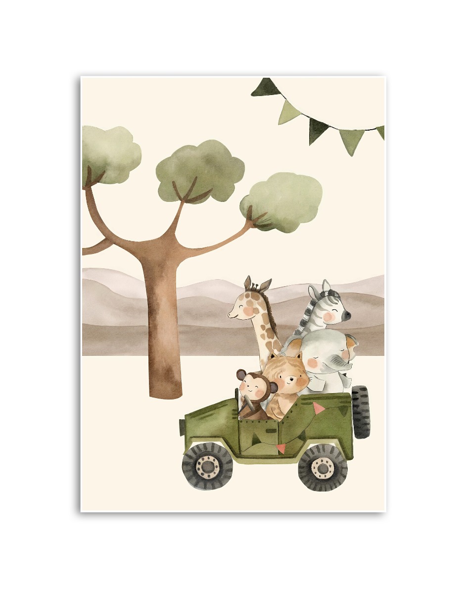 Poster - Safari Vrienden op Avontuur