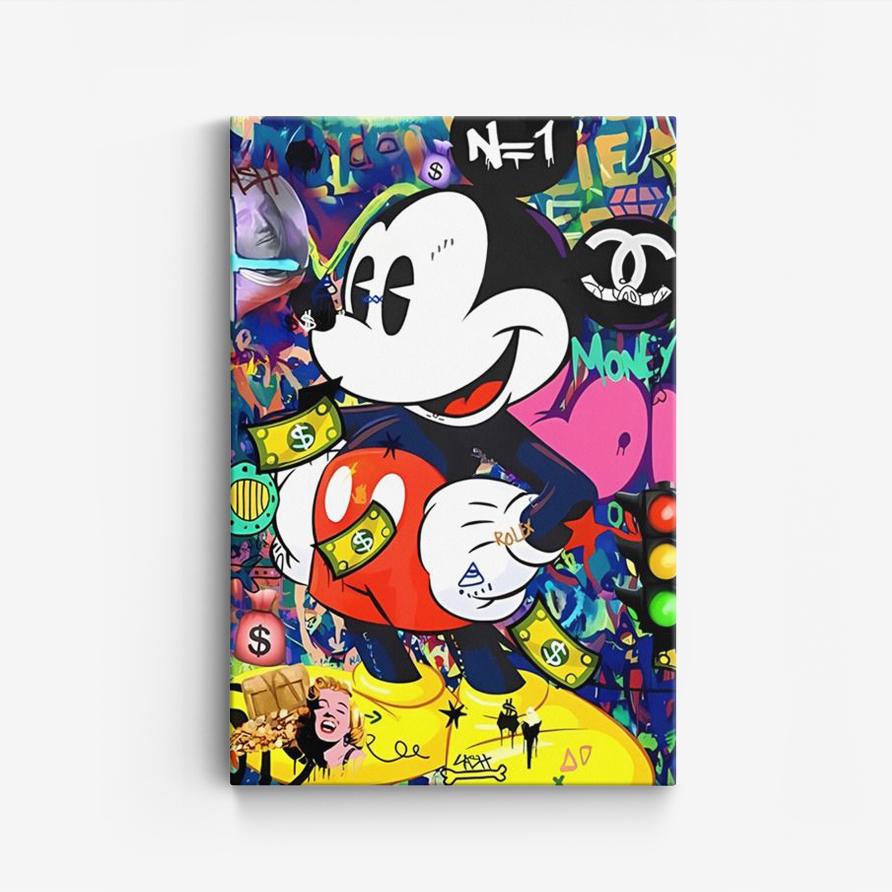 Canvas - Mickey muis / Geld