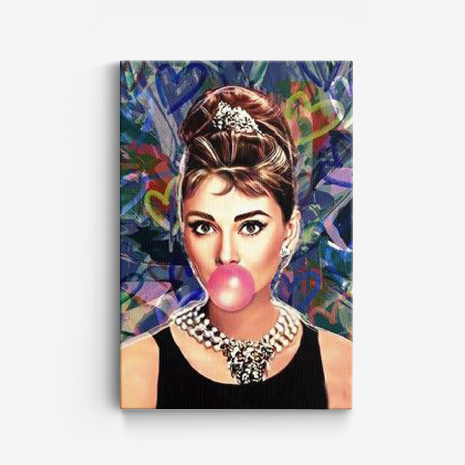 Canvas - Lady blazende kauwgom