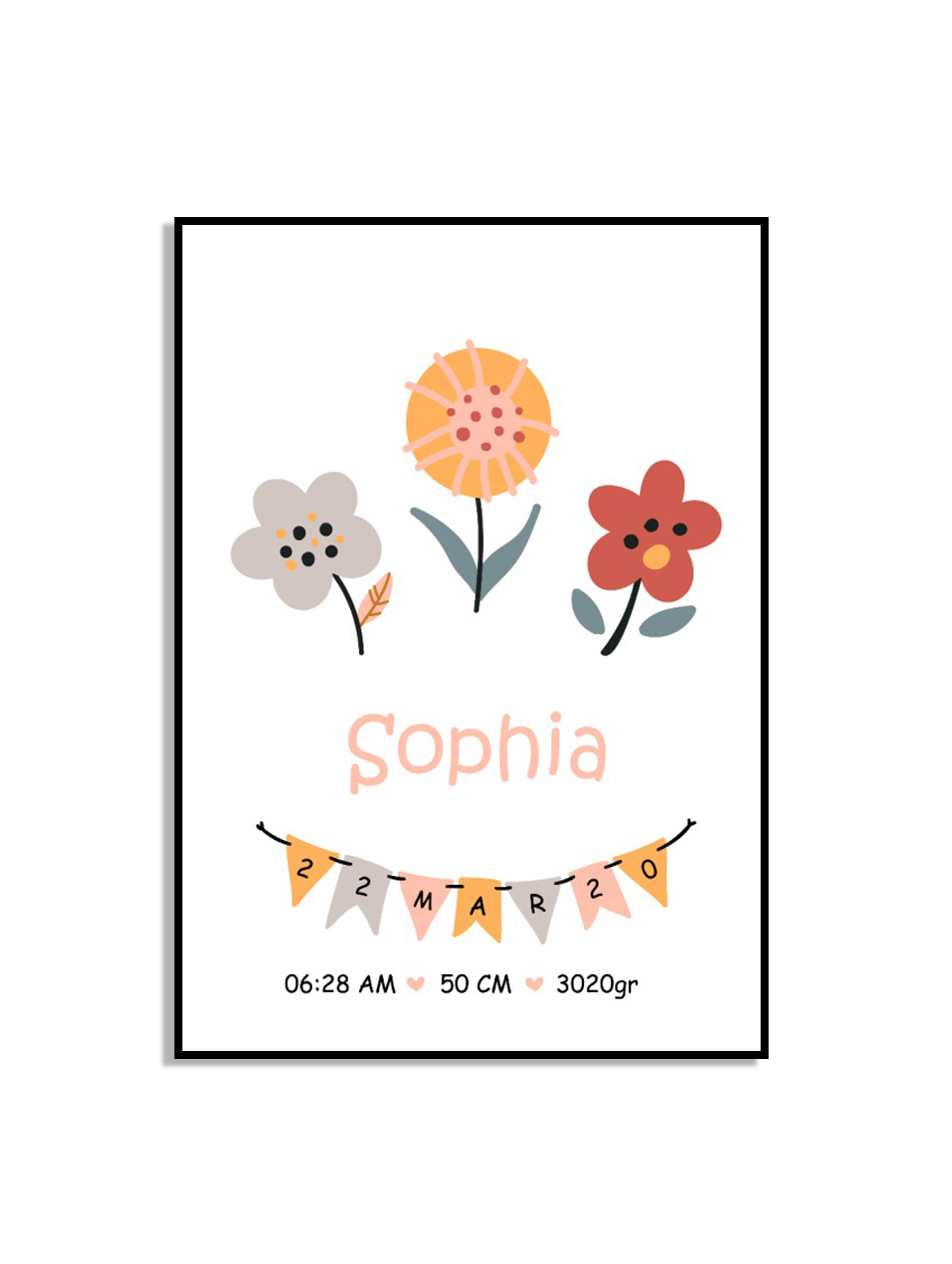 Poster - Bloemen / gepersonaliseerd