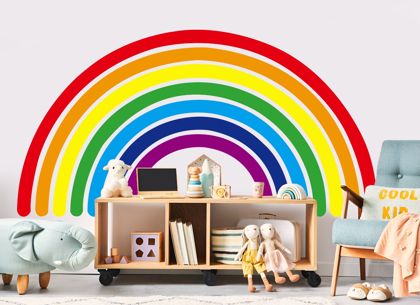 Muursticker - Kleurrijke regenboog / 02