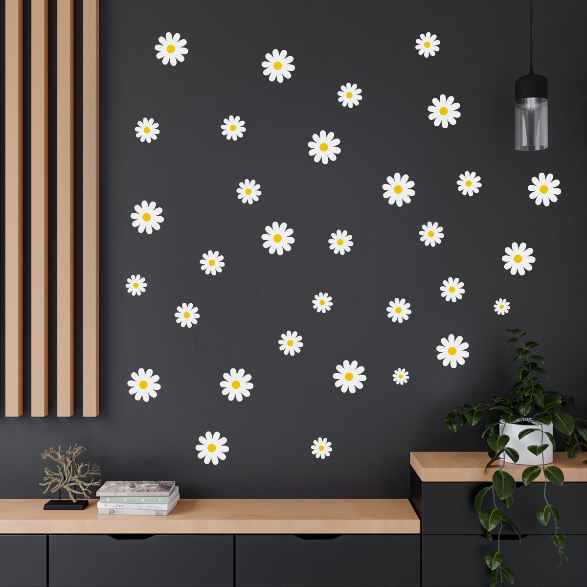 Muurstickers - Madeliefje bloemen