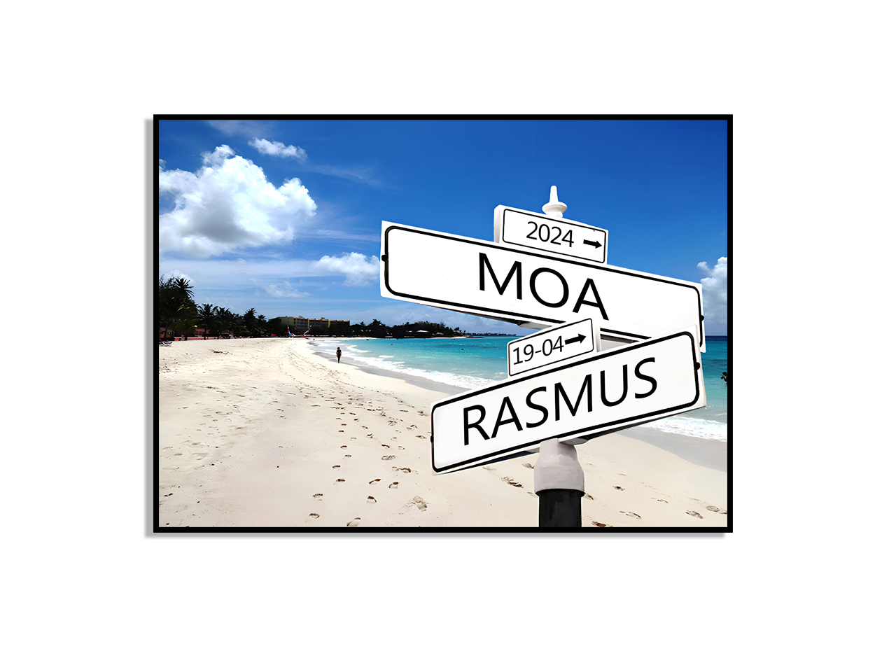 Affiches - Familiestraatnaambord - Strand / Gepersonaliseerd