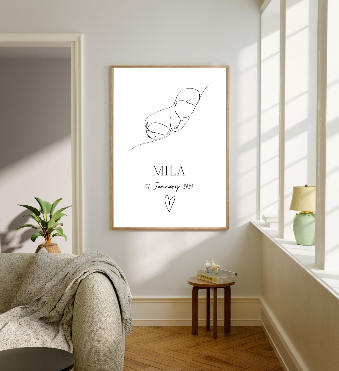 Poster - Geboorteposter voor een baby