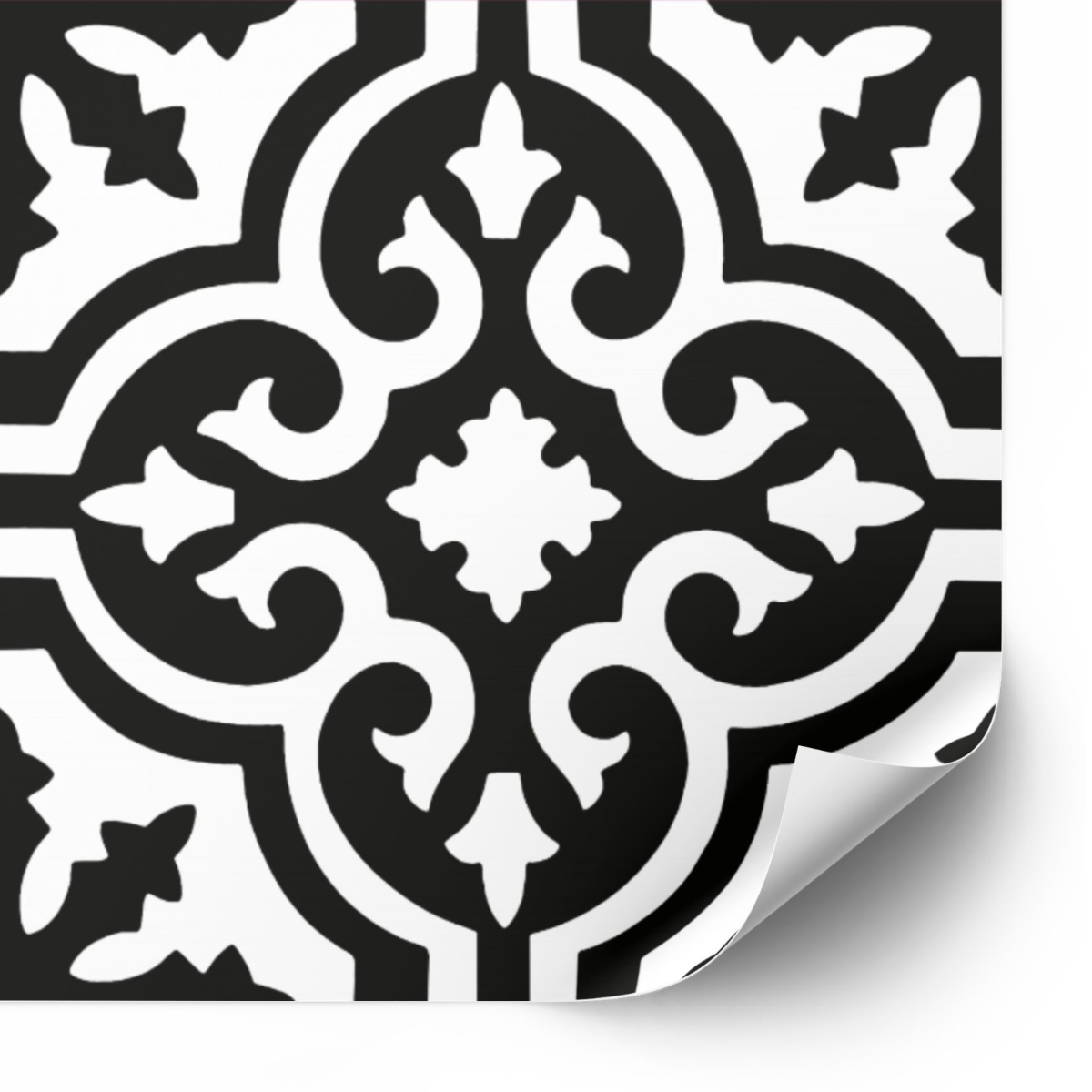 Tegels Sticker - Zwart wit patroon / Set van 24