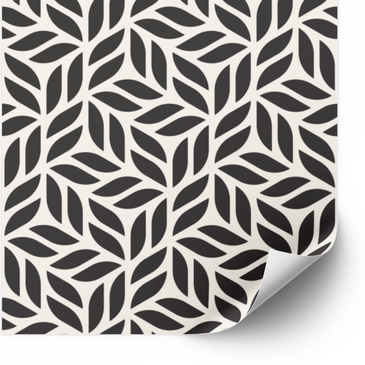 Tegels Sticker - Witte bladeren / Set van 24