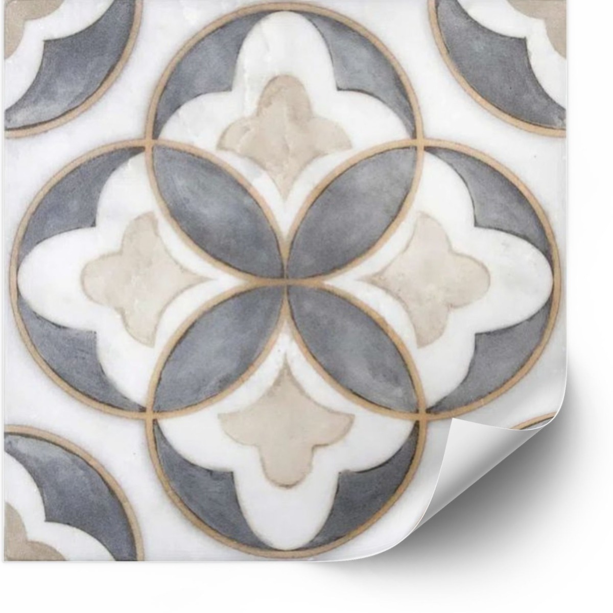 Tegels sticker -Abstract geometrisch patroon / 03 / Set van 24