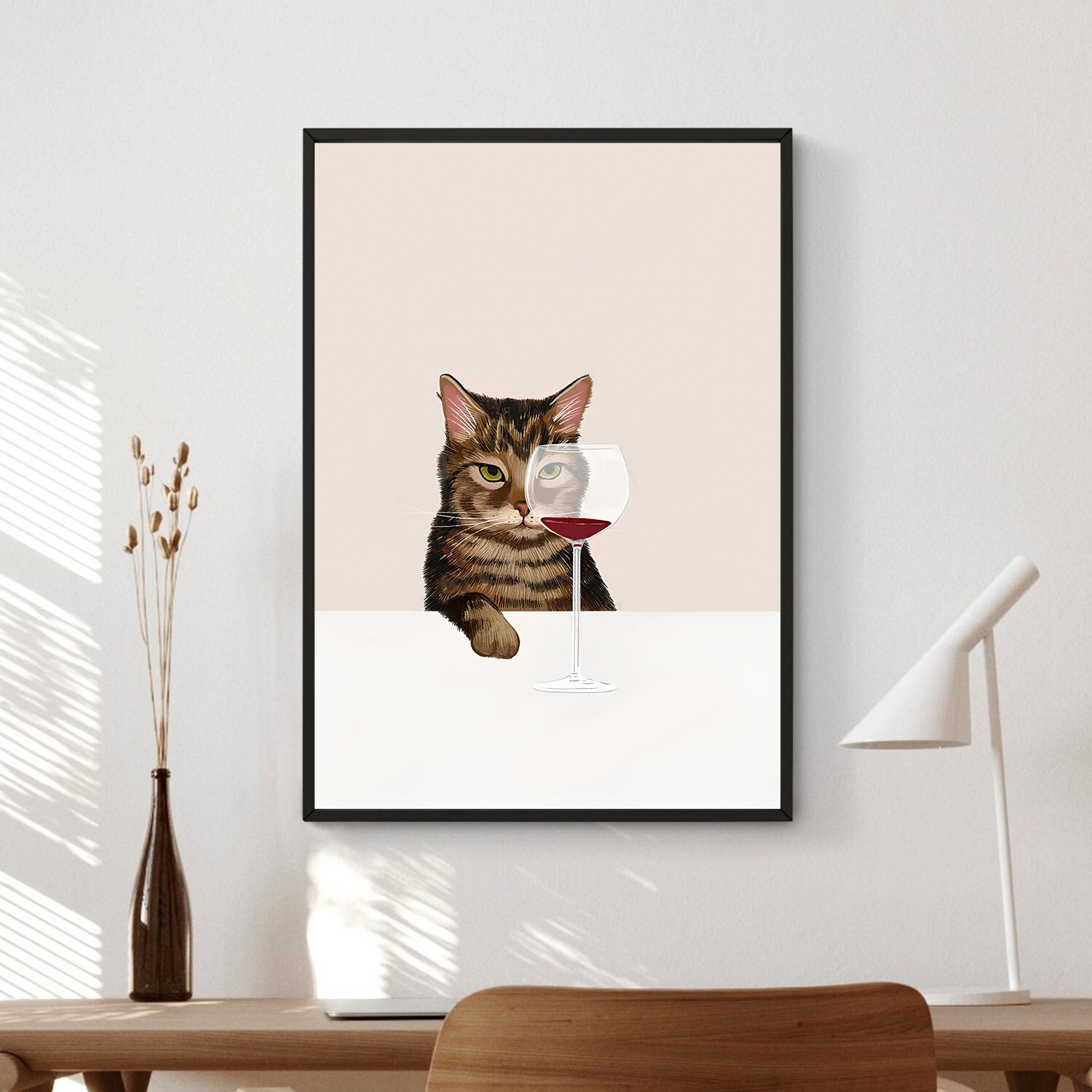 Poster - Bruine en zwarte kat