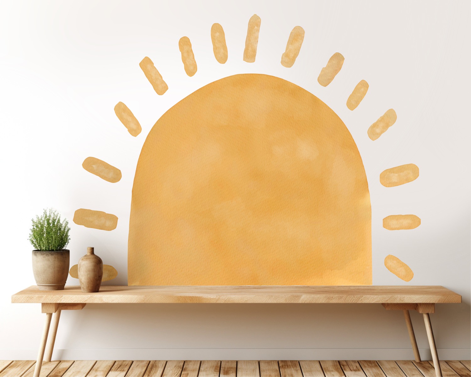 Muursticker - Boho stralende zon