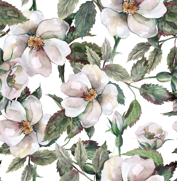 Sticker - Witte en roze bloemen