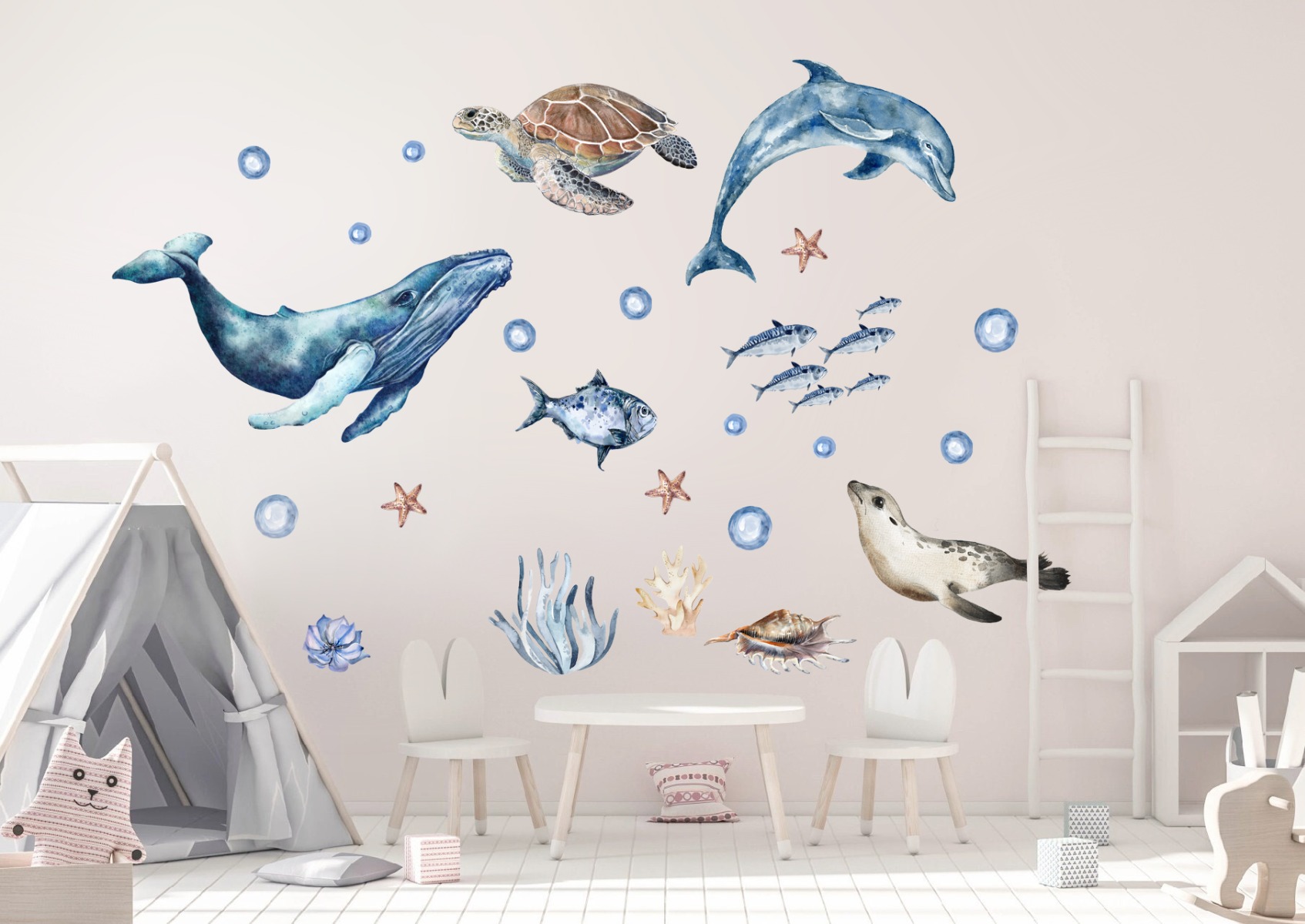 Muursticker - Zee dieren