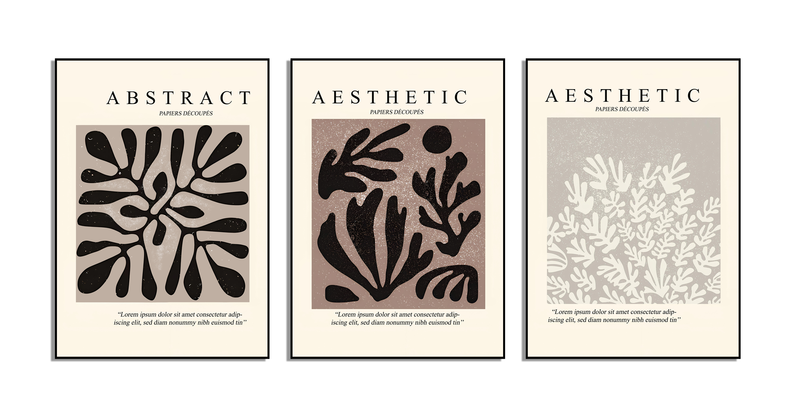 Posters - Abstract, modern & aesthetic / Set van 3