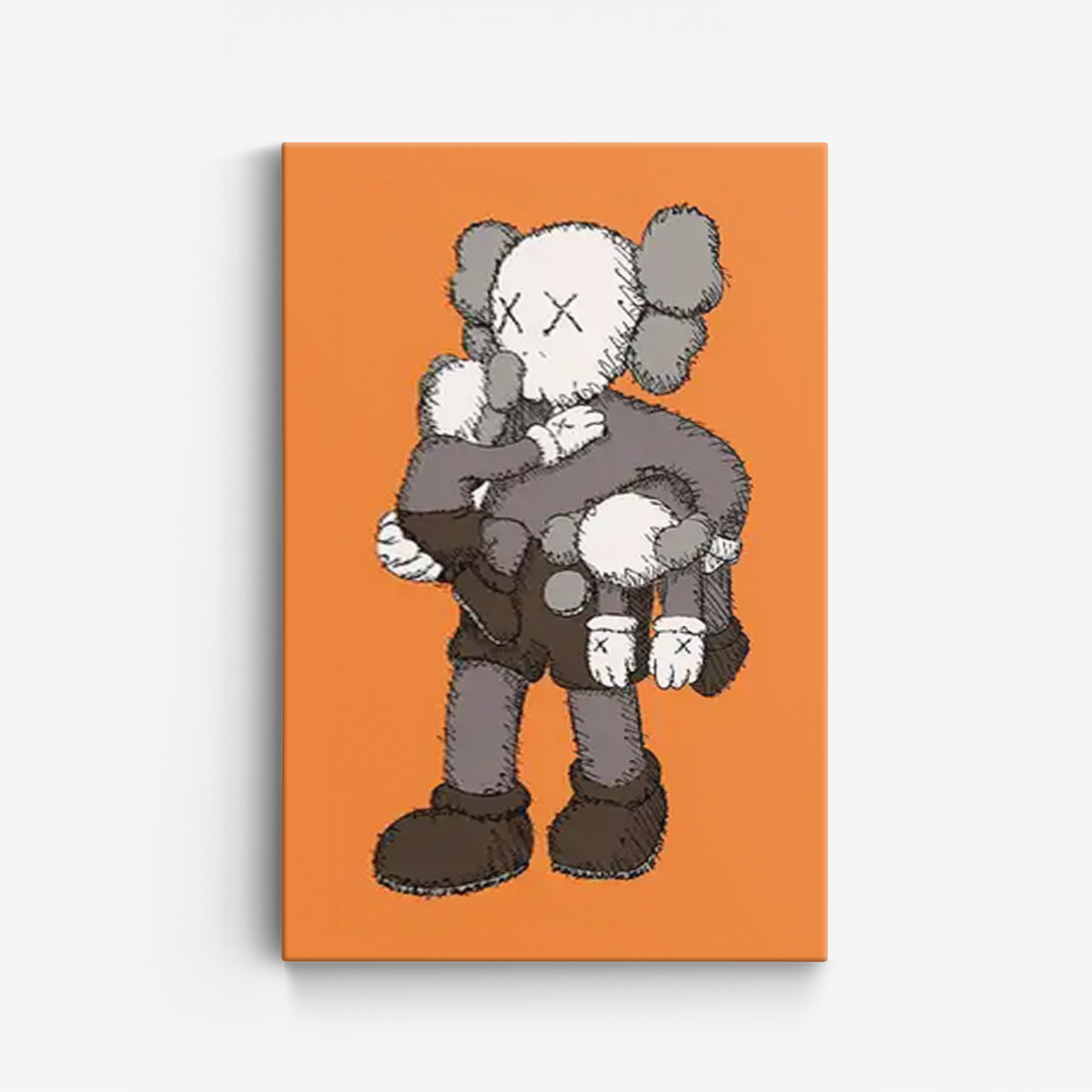 Canvas - Kaws-metgezel / Oranje