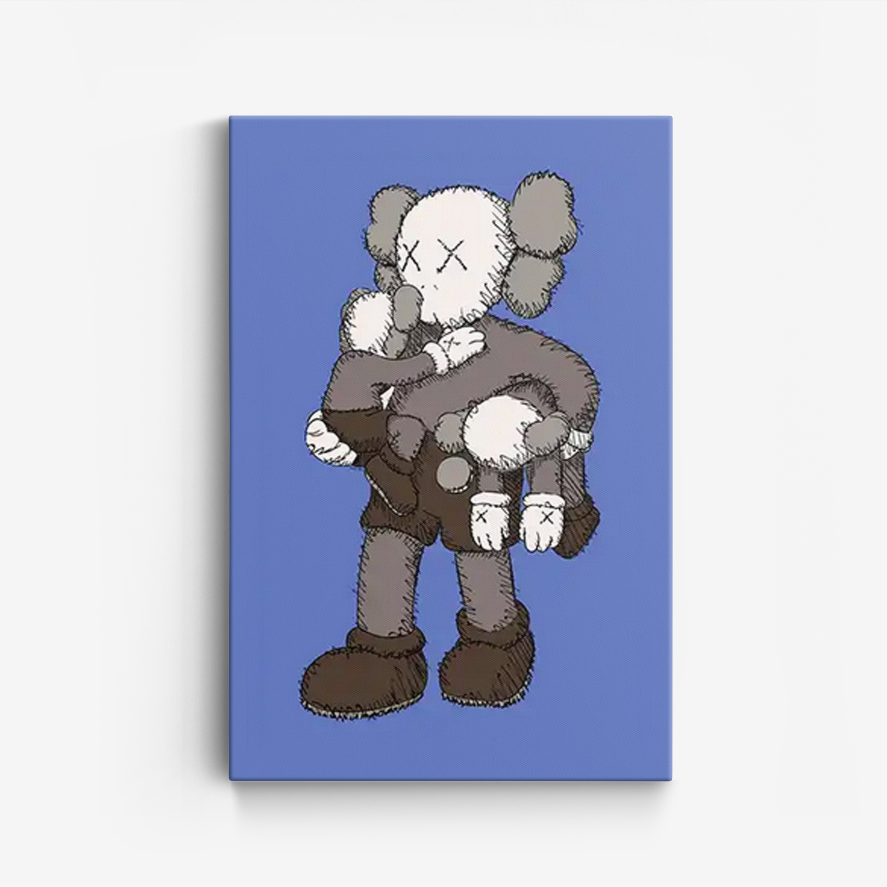 Canvas - Kaws-metgezel / Blauw