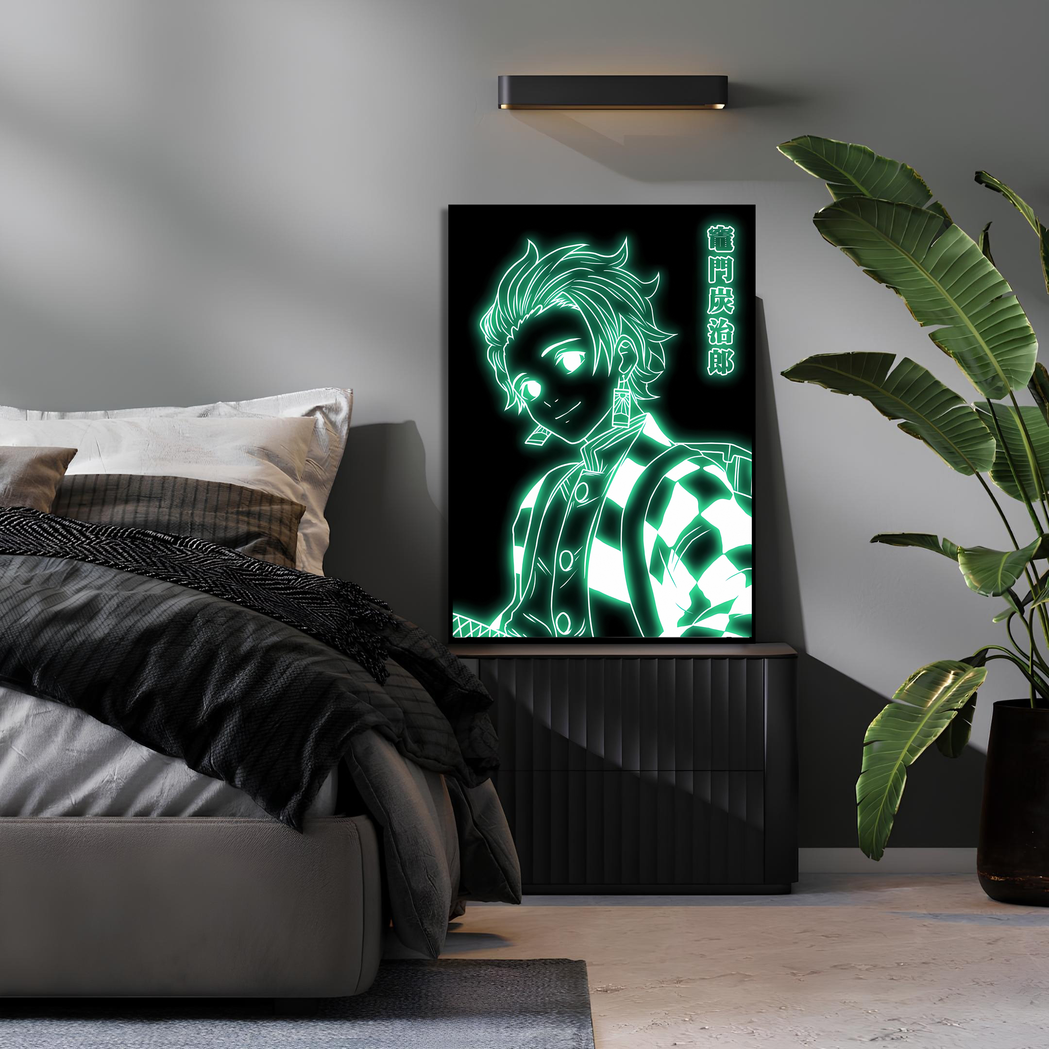 Poster - Japanse Anime Figuur / Neon / 07