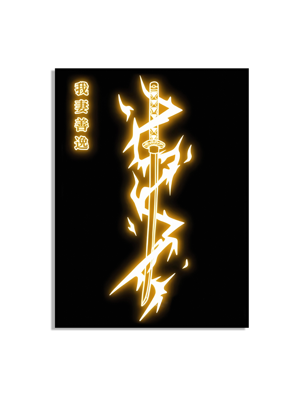 Poster - Japanse Anime Figuur / Neon / 12