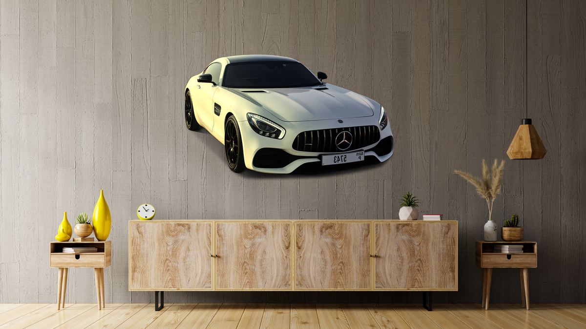 Muursticker - Mercedes / Limoenblauw