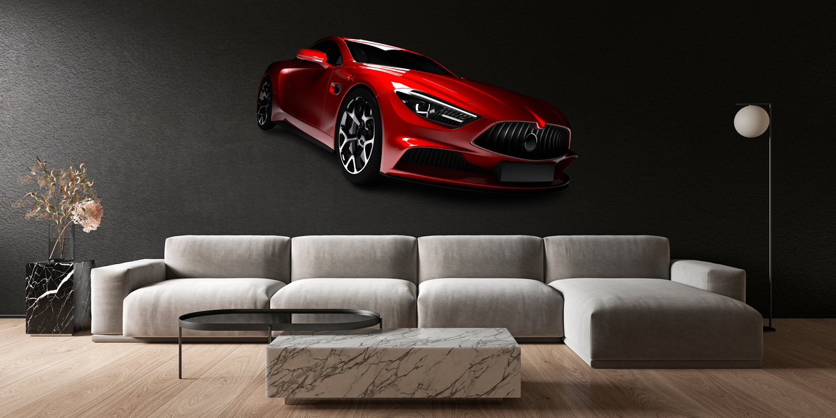 Muursticker - Mercedes / Rood