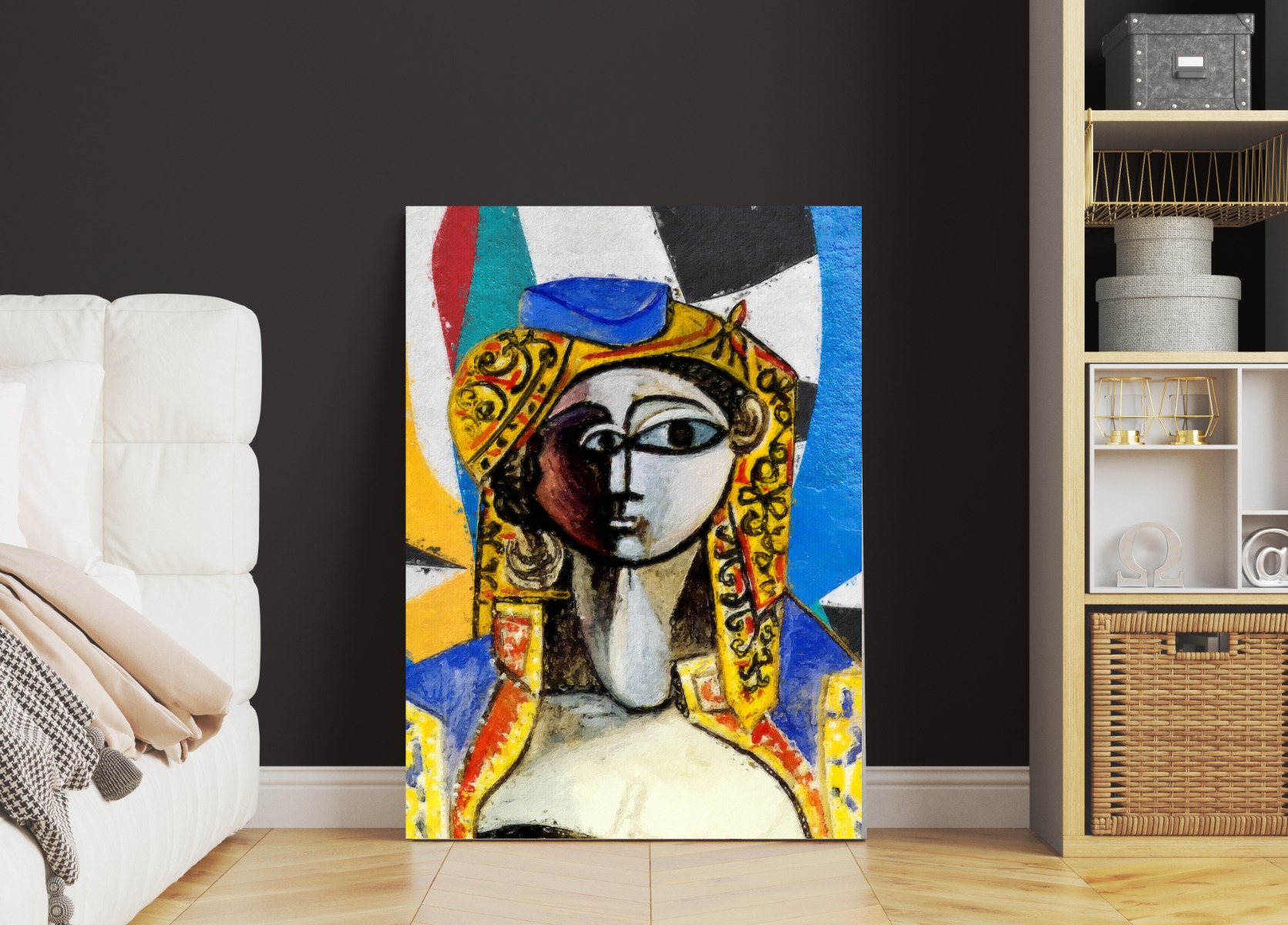 Canvas - Picasso's Kunst / Vrouwenportret / Jacqueline in Turkse klederdracht