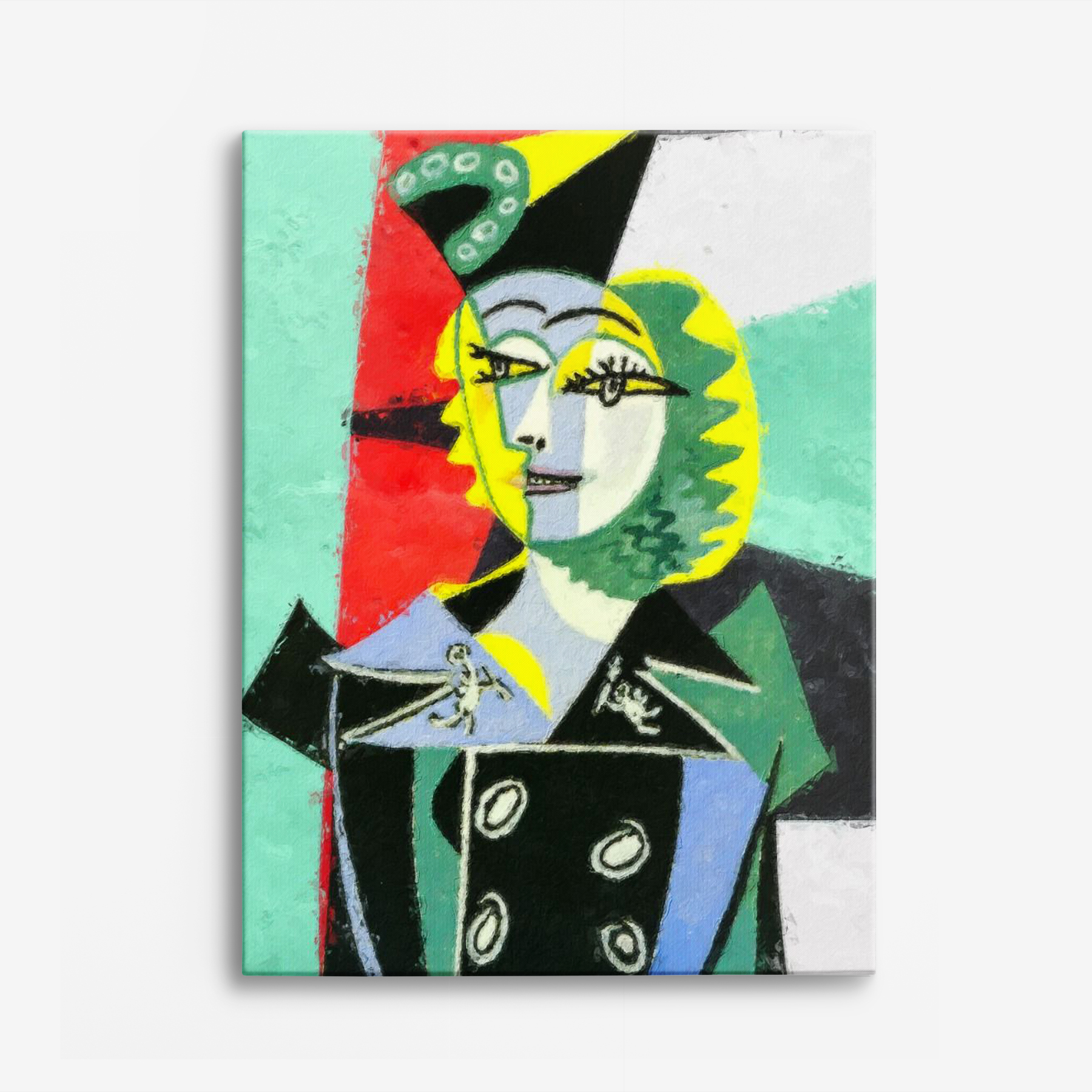 Canvas - Picasso's Kubisme Kunst / Portret van Nusch Éluard