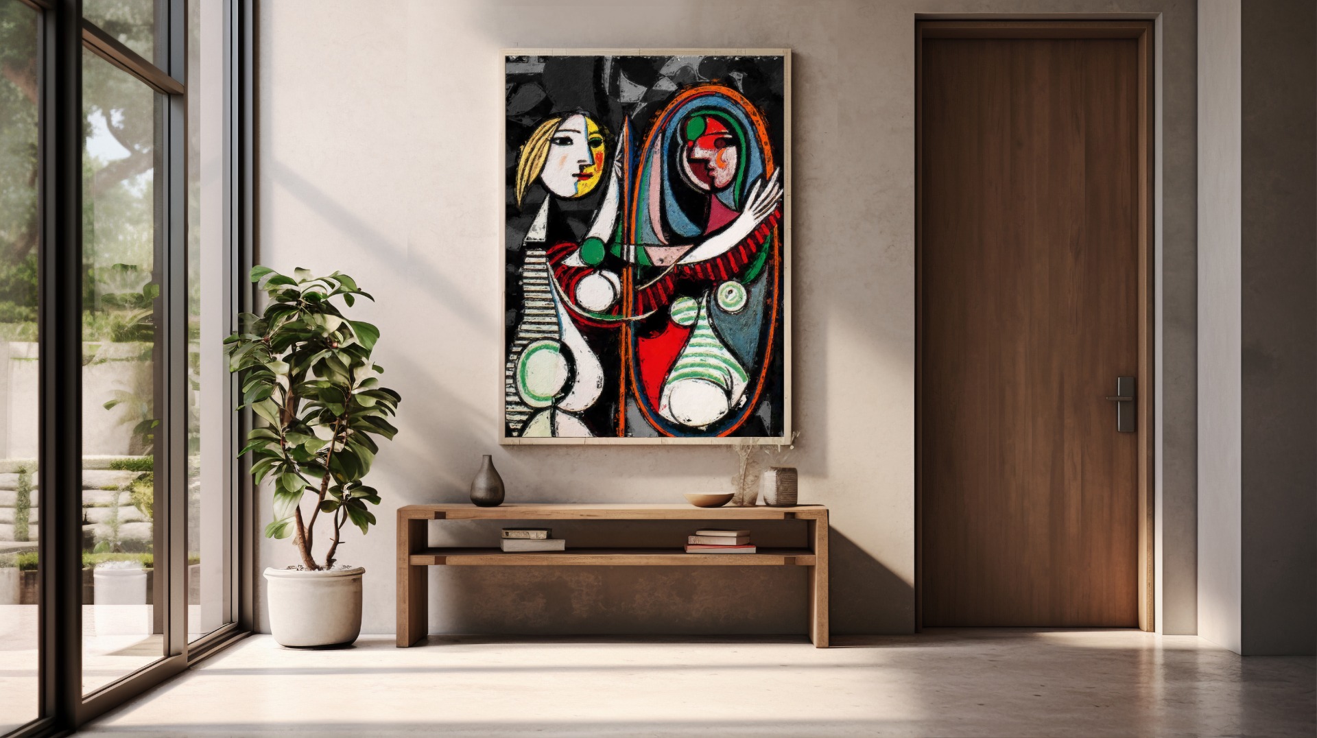Poster - Picasso's / Marie-Therese Walter / Meisje voor een spiegel