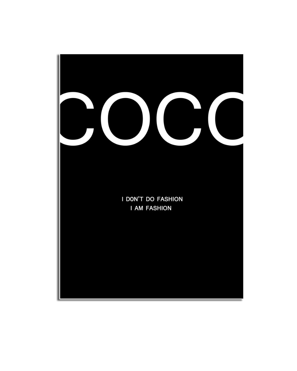Poster - COCO / I DON'T DO FASHION / Zwart