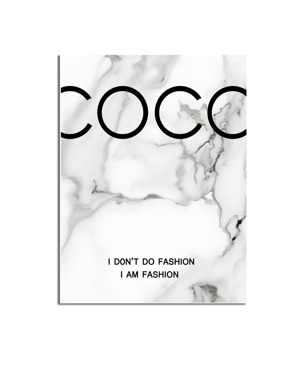 Poster - COCO / I DON'T DO FASHION / Wit marmer