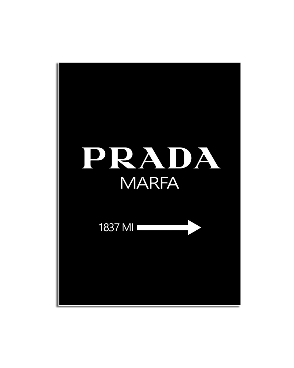 Poster - PRADA MARFA / Zwart