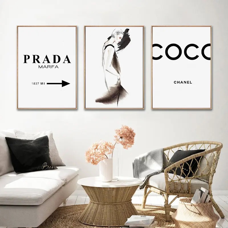 Posters - COCO, PRADA, Vrouwenkunst / Set van 3