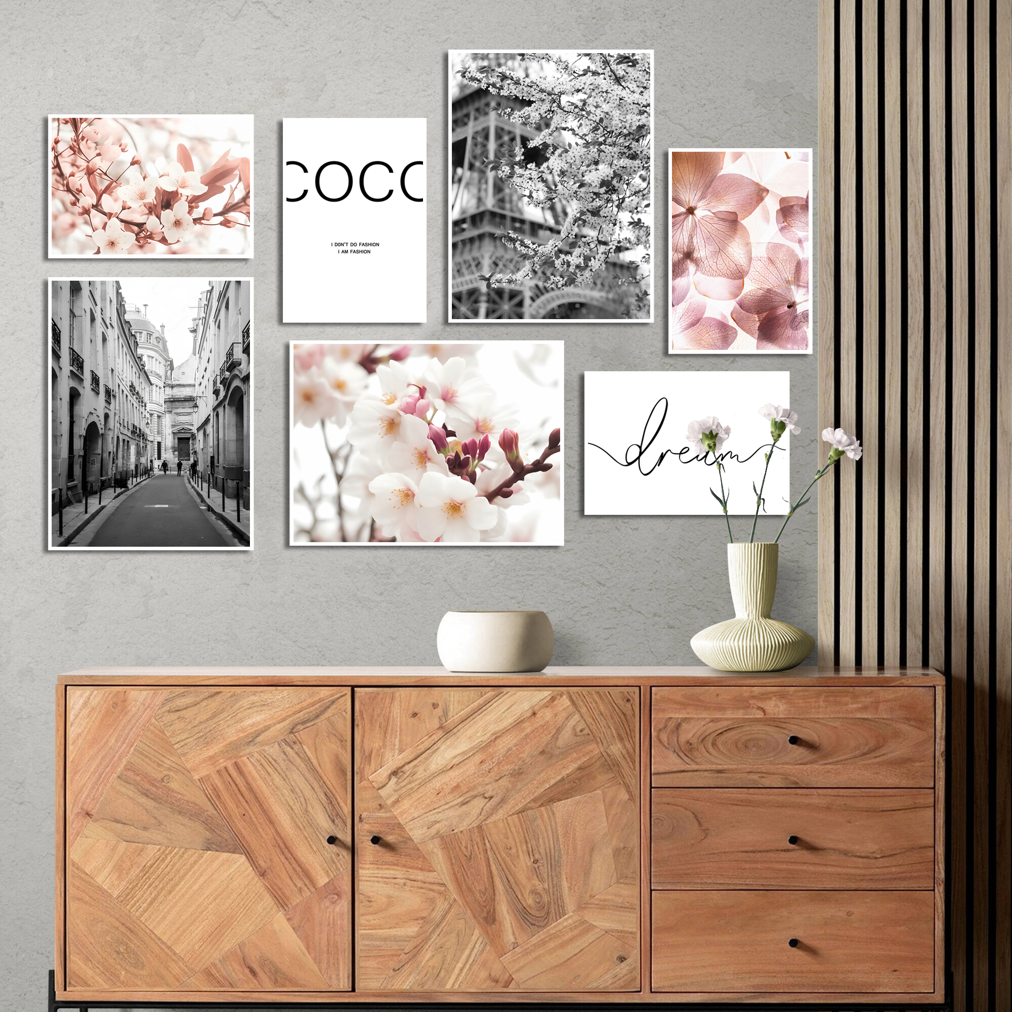 Poster - Roze Modekunst / Dream / Set van 7