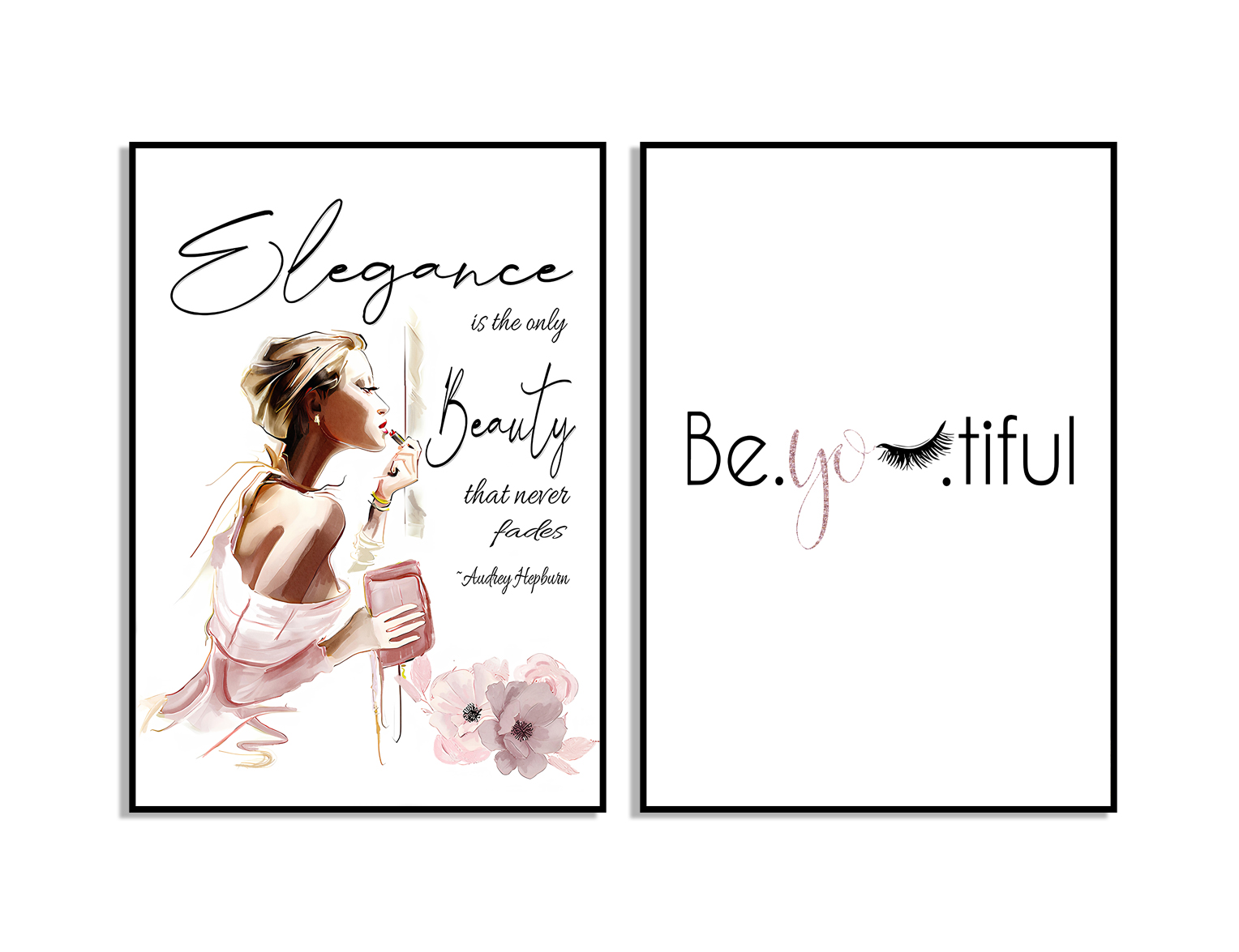 Poster - Elegance / Be.you.tiful / Set van 2