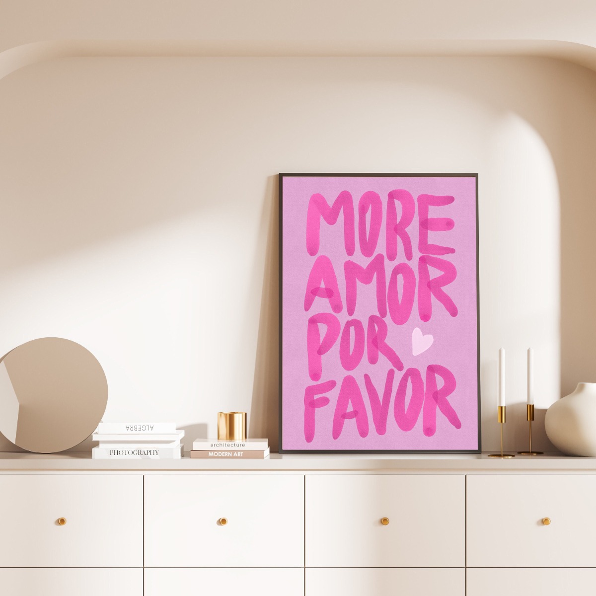 Poster - MORE AMOR POR FAVOR / Roze
