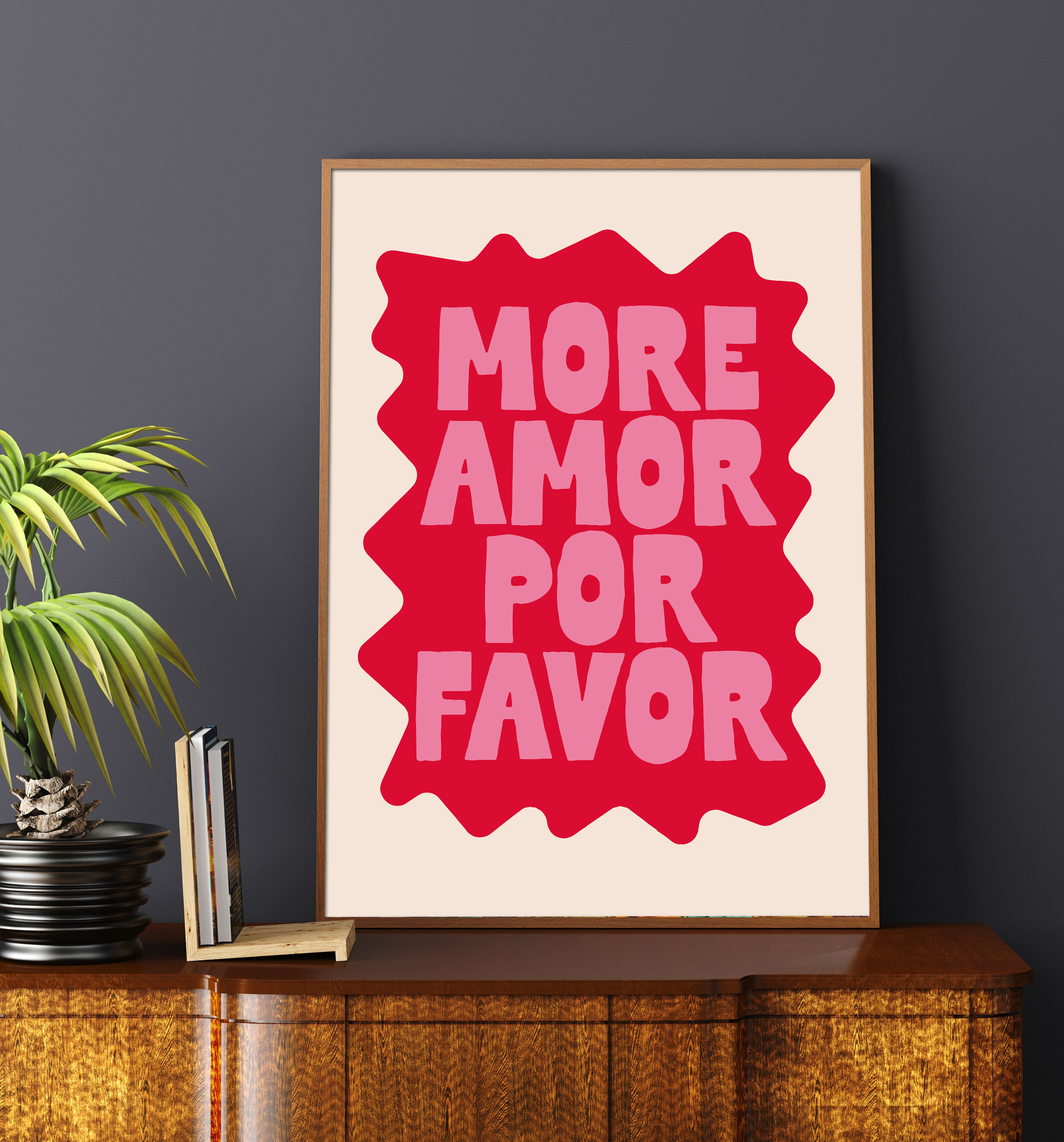 Poster - MORE AMOR POR FAVOR / Roze / 02
