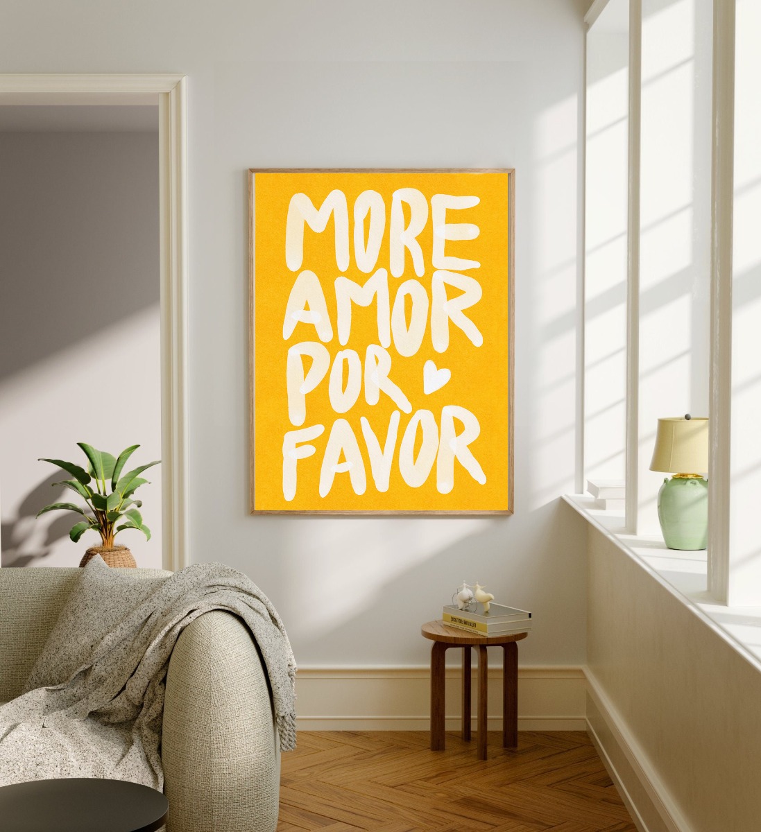 Poster - MORE AMOR POR FAVOR / Geel