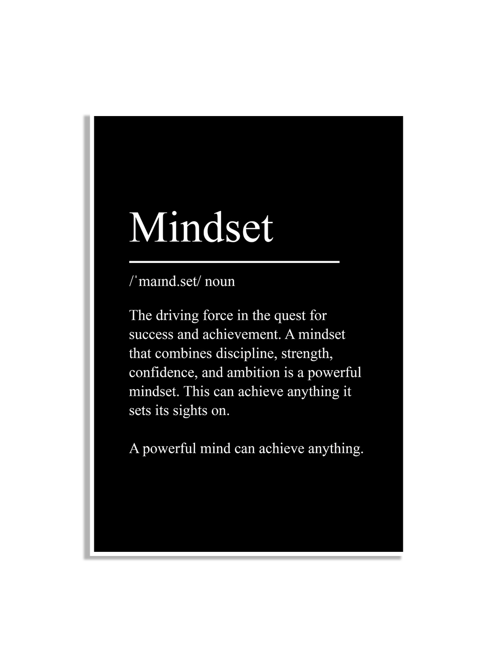 Poster - Mindset