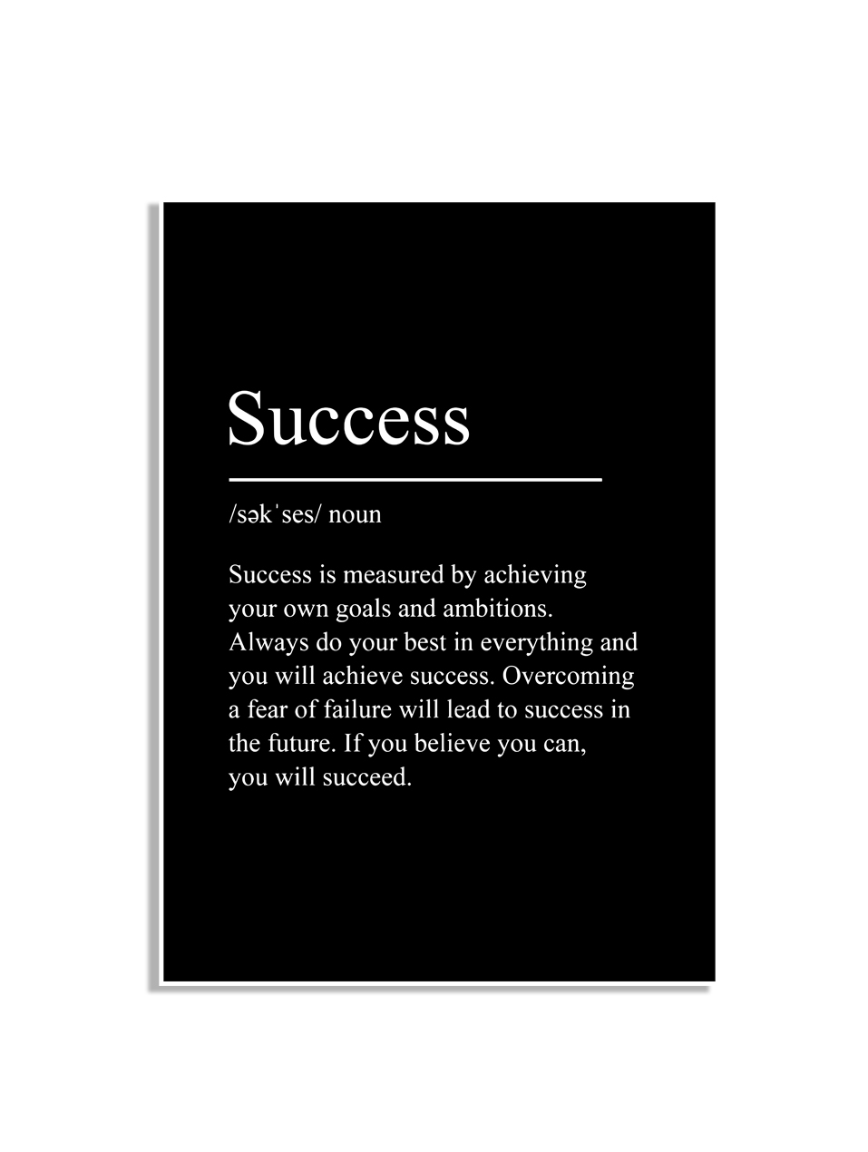 Poster - Success / noun