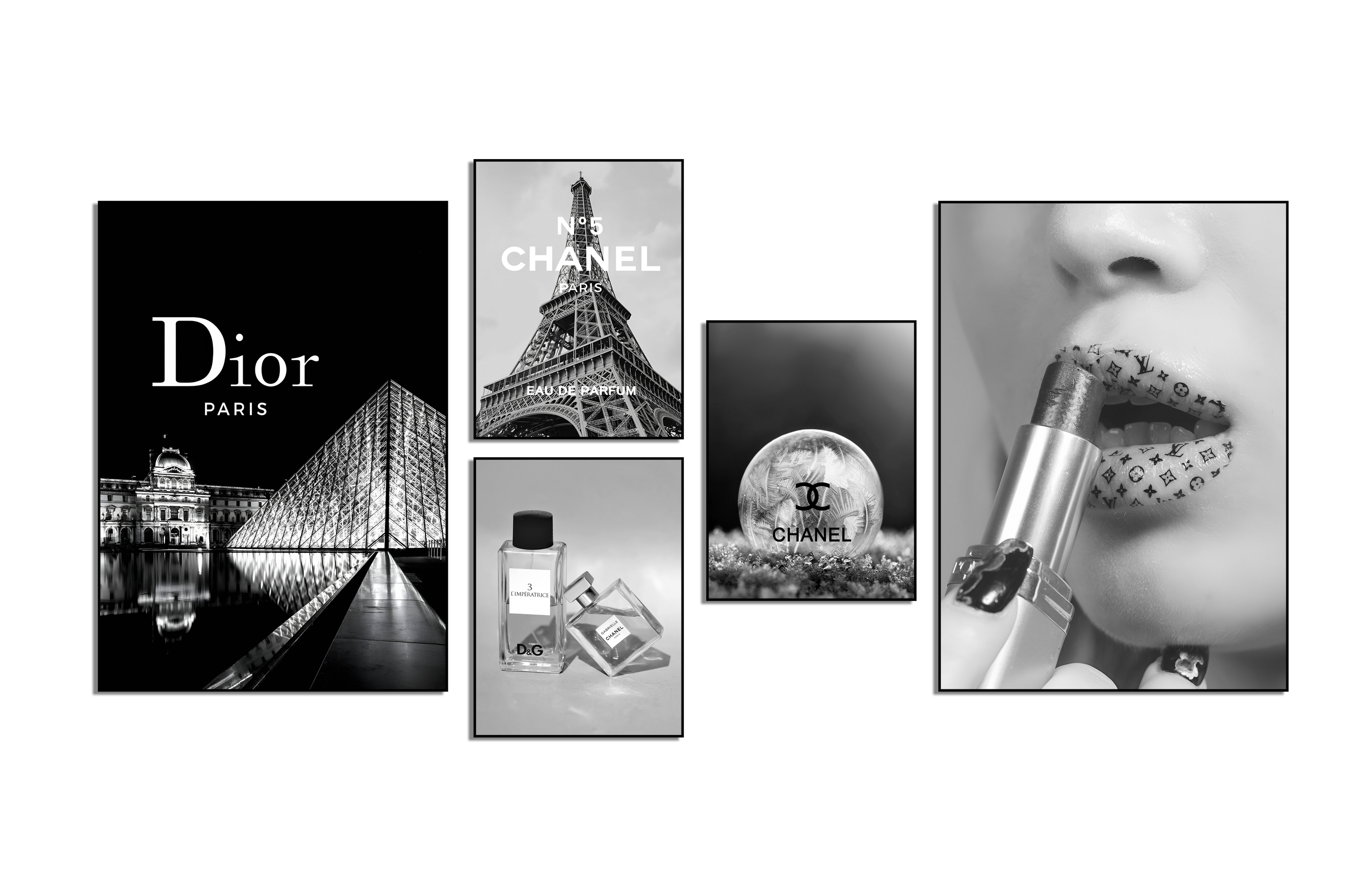 Poster - Iconen van Mode en Architectuur / Set van 5