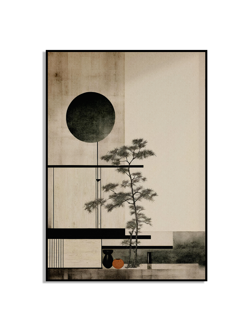 Moderne minimalistische abstracte poster
