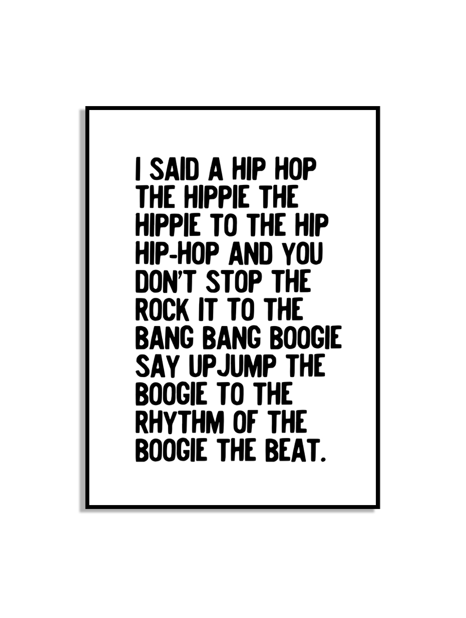 Hip Hop Lyrics Muurposter