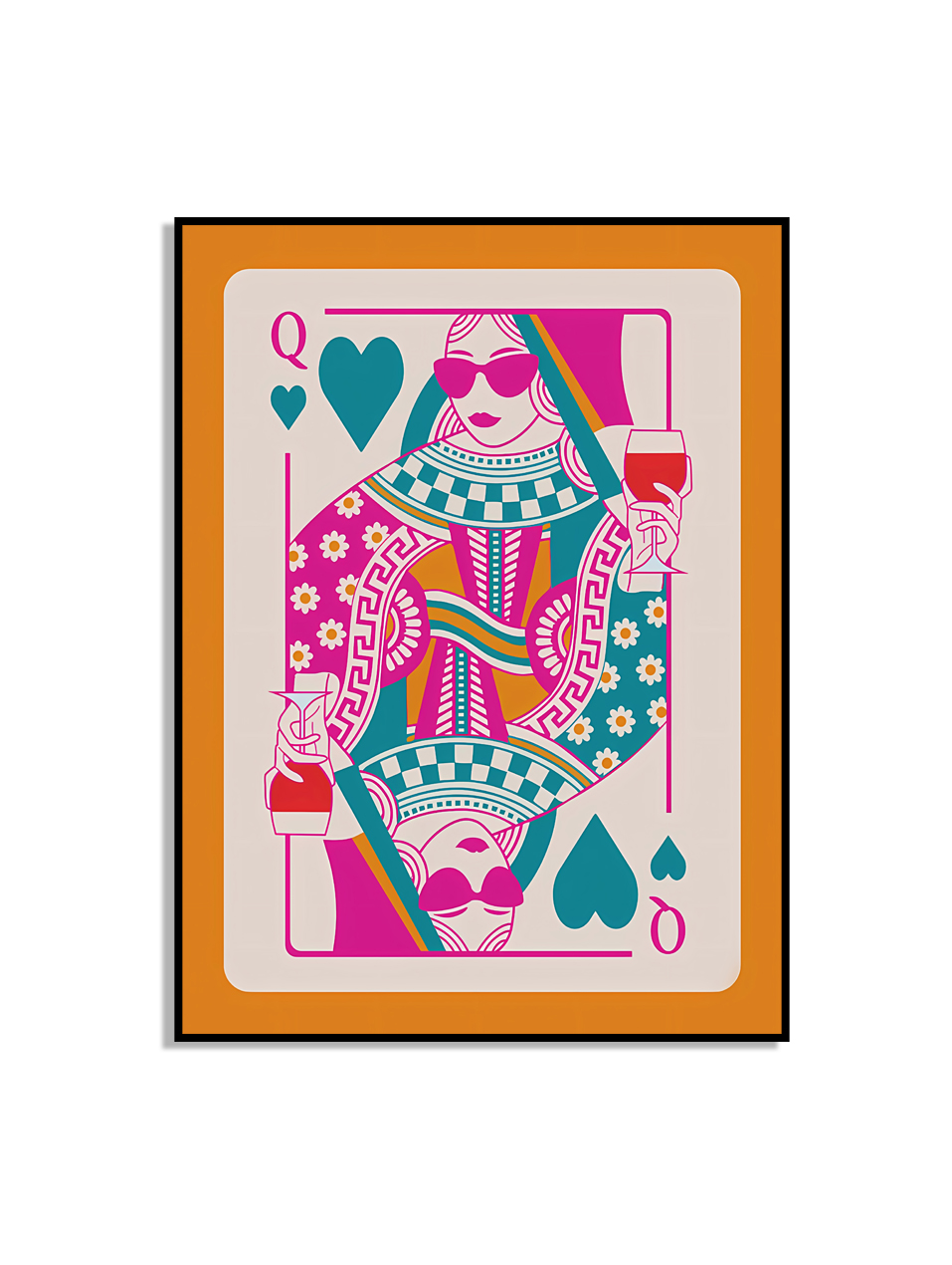 Kleur Koningin Speelkaart Poster