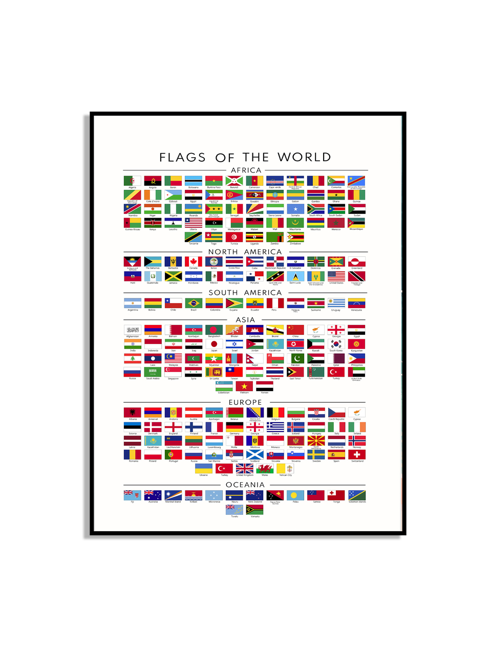 Wereldvlaggen Poster