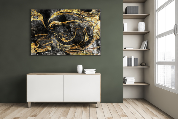 Affiche - Zwart goud kunst