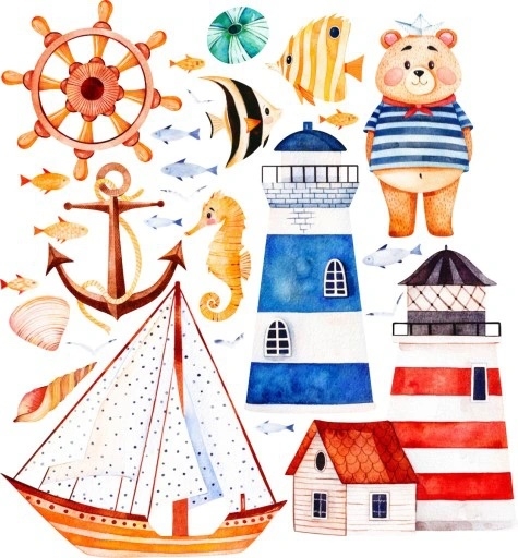 Muursticker - Zee thema