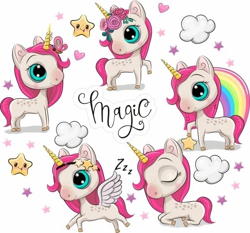 Muursticker - Magic / Eenhoorns
