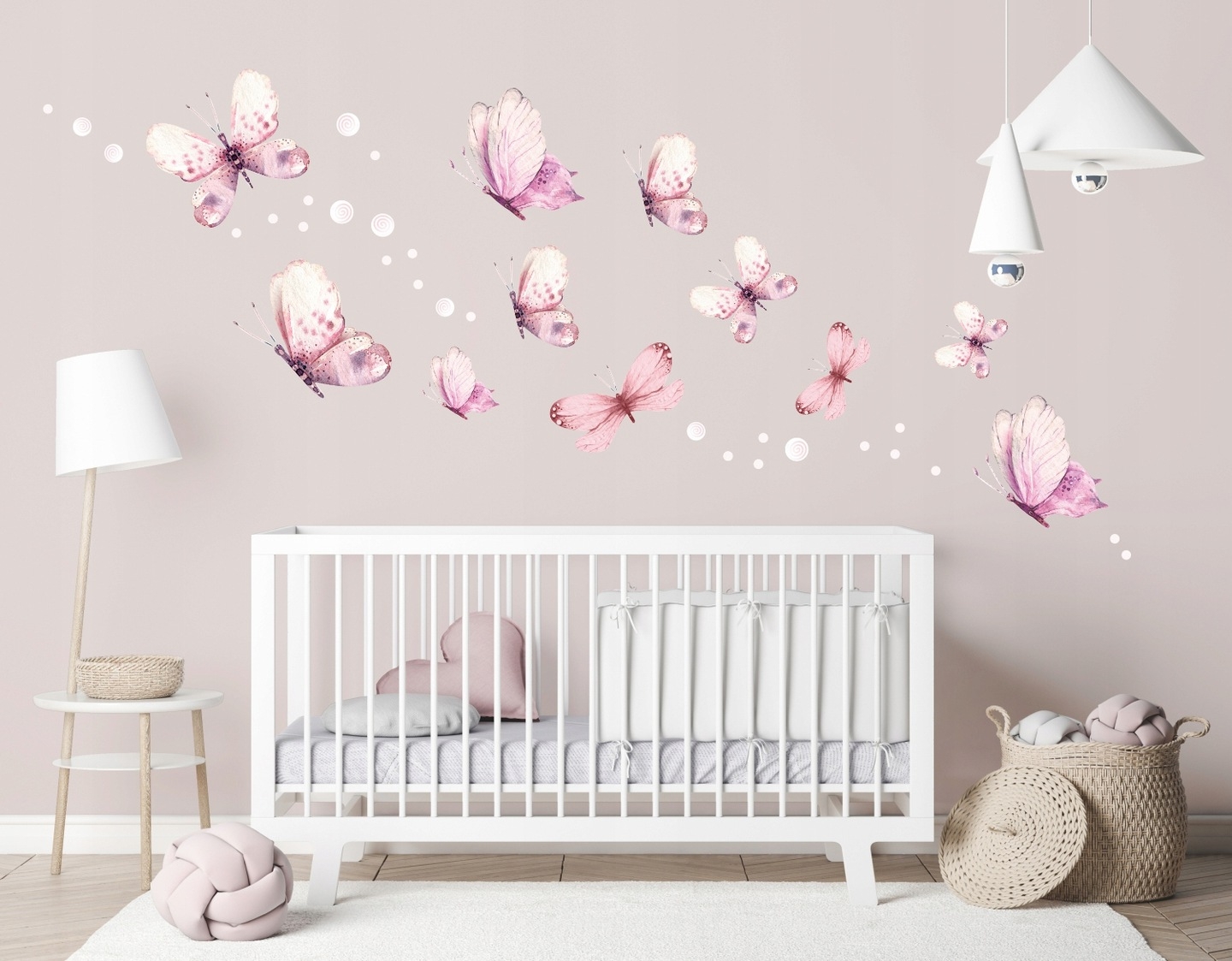 Muursticker - Vlinders / Roze