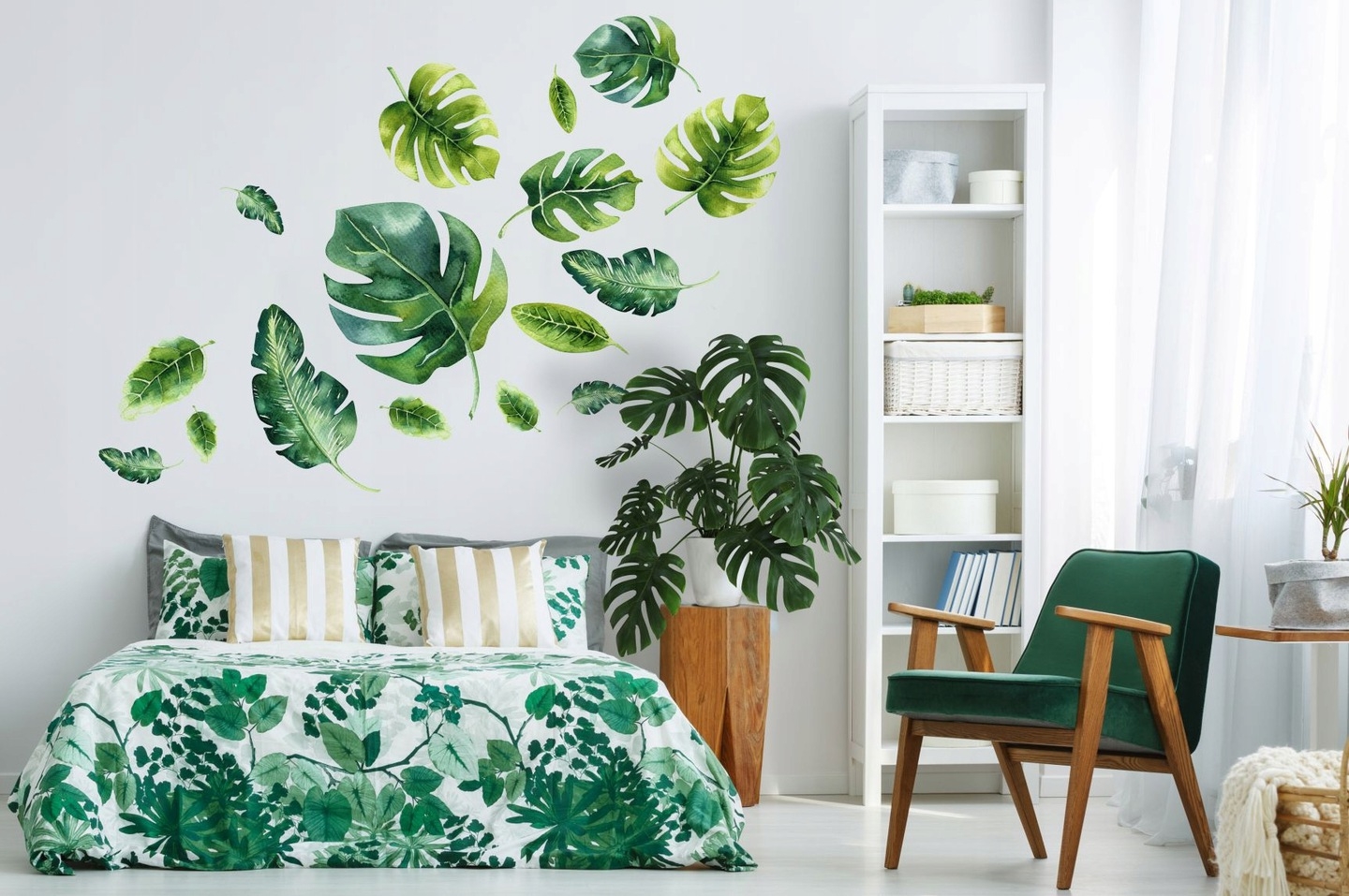 Muursticker - Monstera Bladeren