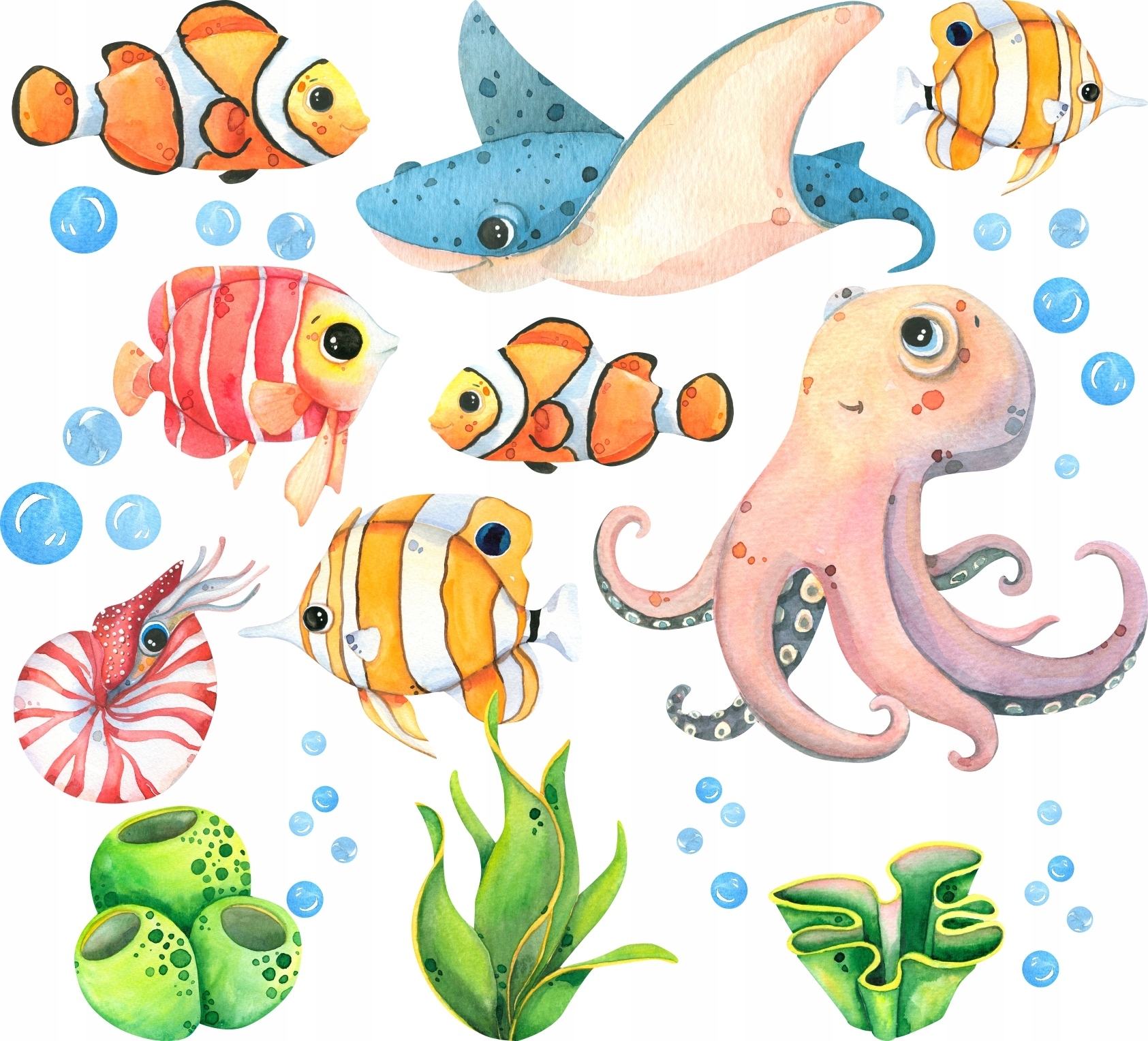 Muursticker - Zeedieren